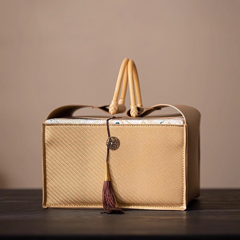 Empty Leather Gift Box for Holidays - Luxury Storage Box for Nuts, Candy, Jewelry - Christmas New Year Festival Present