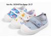 Spring 2026 Kids' Canvas Shoes: Printed Toe Cap, Velcro Closure, Anti-Kick Soft Sole, Toddler-Friendly.