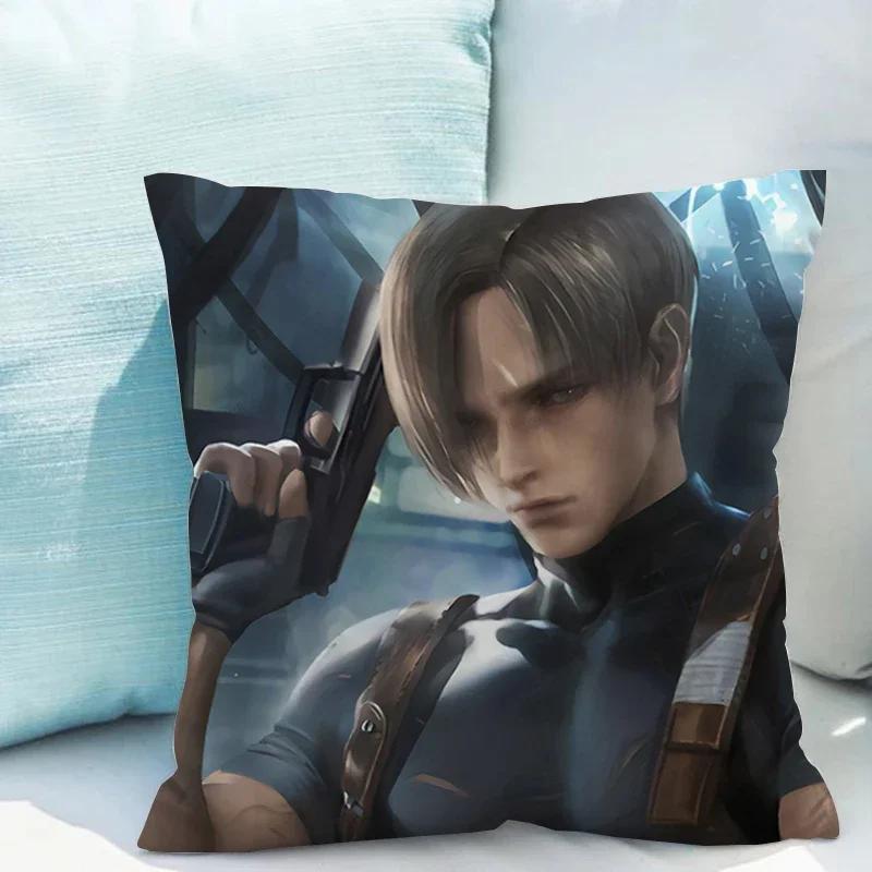 Leon Kennedy Soffkuddar Kudde för Sovrum Sängkudde Heminredning av Modernt Sofföverdrag Dekoration Vardagsrum Kort Plysch