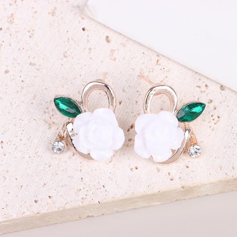 

Женские серьги-розы, красочные серьги-цветы, ювелирные изделия, подарки на вечеринку, аксессуары белый