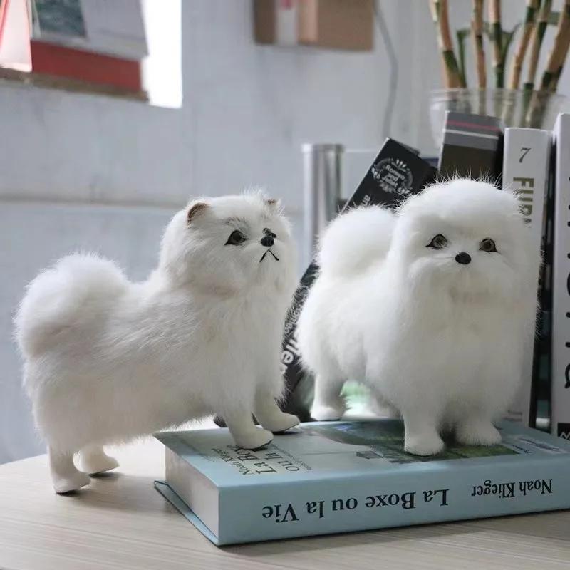 New Pomeranian Dog Plush Toy Cute Stuffed Realistic 20cm Puppy Doll Home Decor High Quality Handmade Kids Birthday Gift