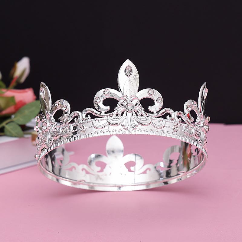 Men's Golden King's Crown Headwear Adult Birthday Crown Halloween Stage Opera Performance Unisex