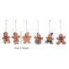 Resin Gingerbread Man Ornaments Cute Xmas Hanging Christmas Tree Ginger Man Figurines Pendant for Xmas Party Holiday Decorative