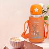 Premium Quality 700ml Portable Drinking Straw Shoulder Strap Water Bottle For Kids