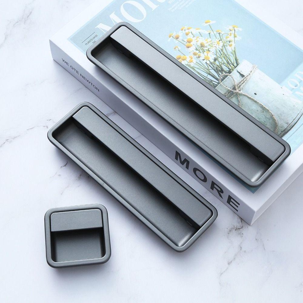 New Aluminium Alloy Recessed Door Handle Furniture Invisible Embedded Door Knob Hardware Sliding Door Pull Cabinet