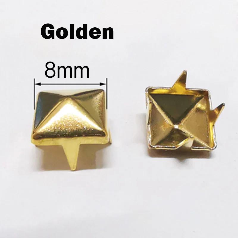 20/30/50Pcs 4~15mm Metal 4 Claw Rivets Square/Round Spike Studs Pyramid Rivets for Clothes Shoes Bags Belt Punk DIY Leathercraft