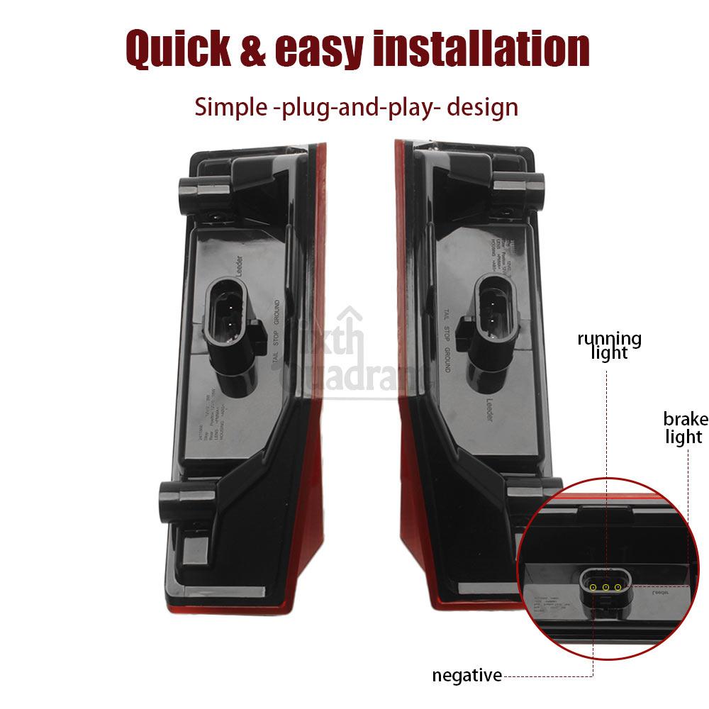 Car Accessories 12V LED Rear Tail Light 1 Pair ABS Red/Smoke For Patriot Boost RMK Khaos 155 Limited Edition 325 2026 #2412774