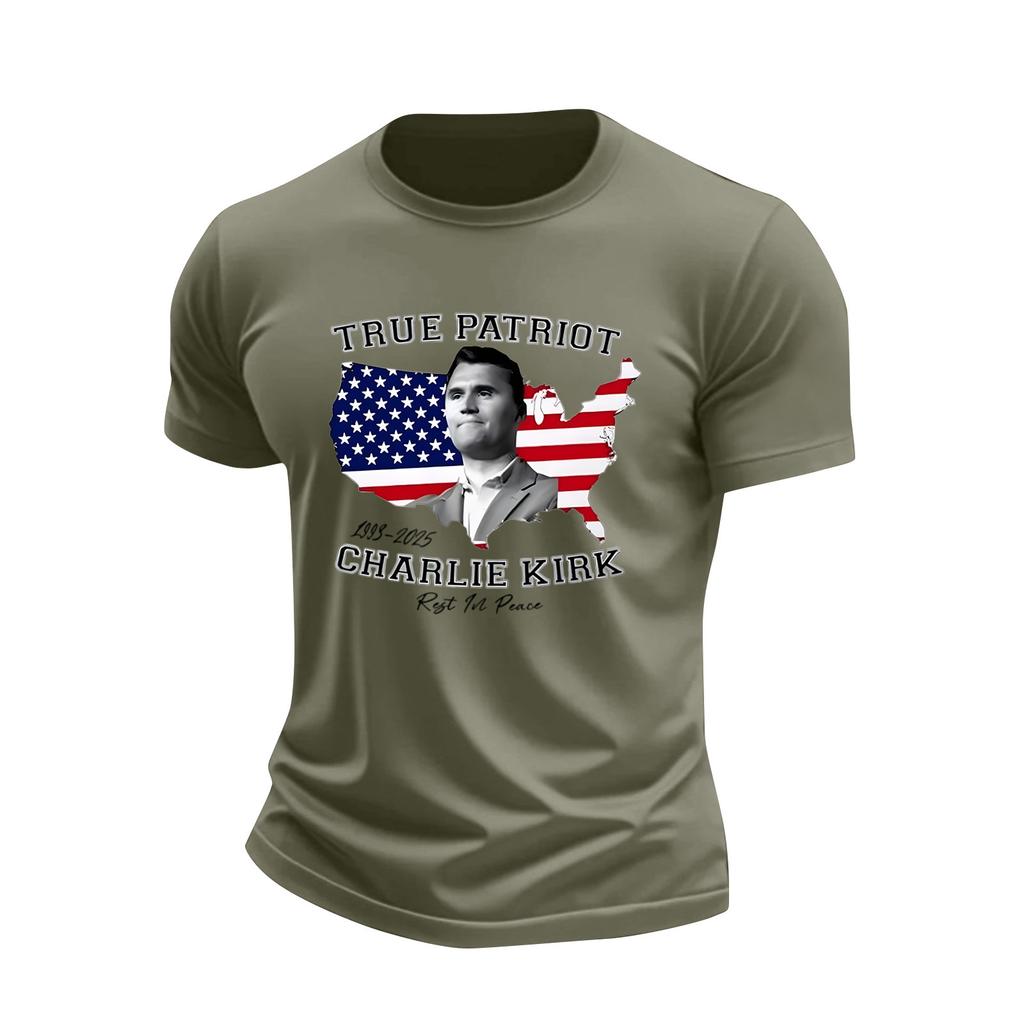 Men's Printed Short Sleeve T-Shirt Men's Loose Casual Short Sleeve Top