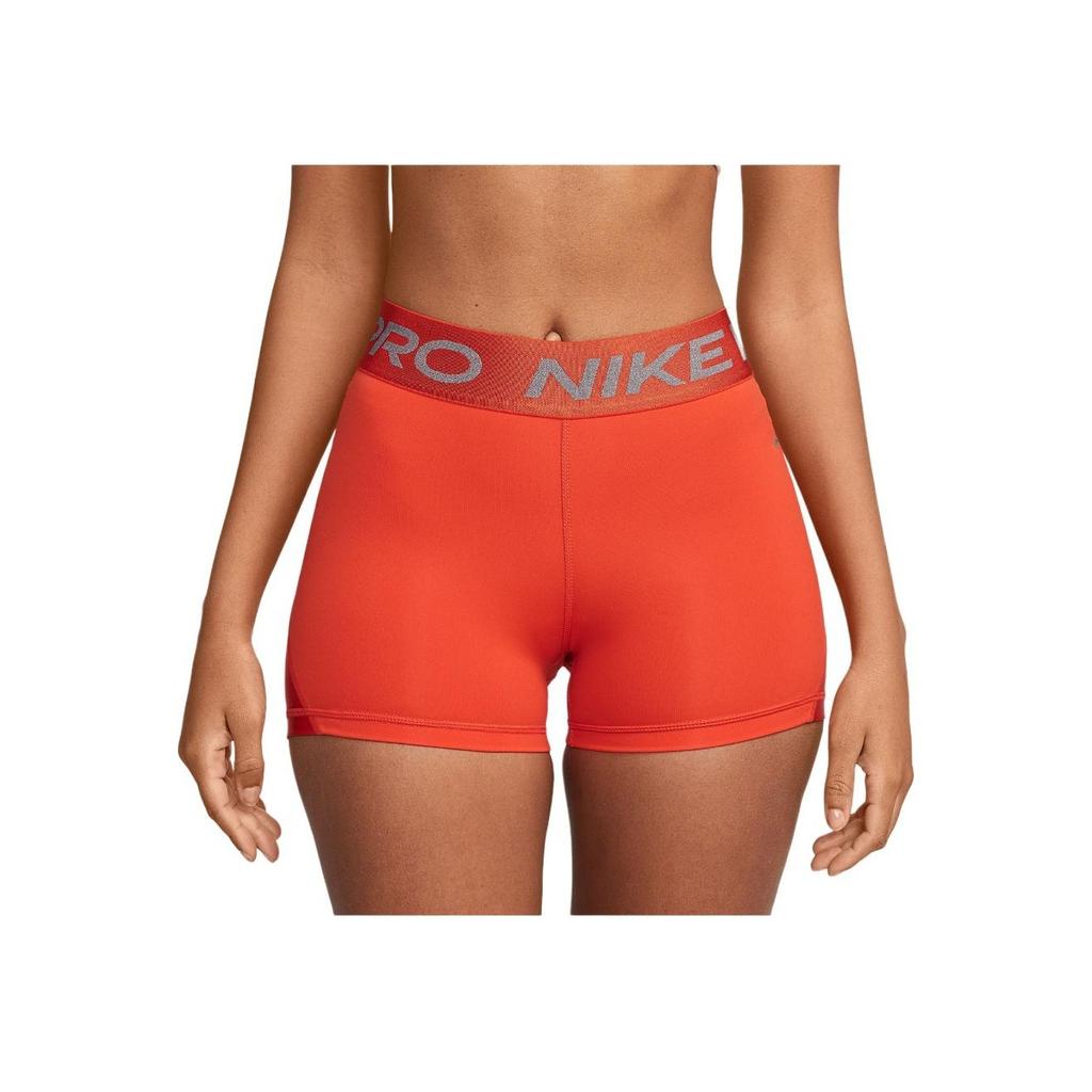 Nike Pro Shine Dri-FIT Comfortable Slim-Fit Versatile Mid-Rise Sports Shorts Women Shorts Orange FB5586-633