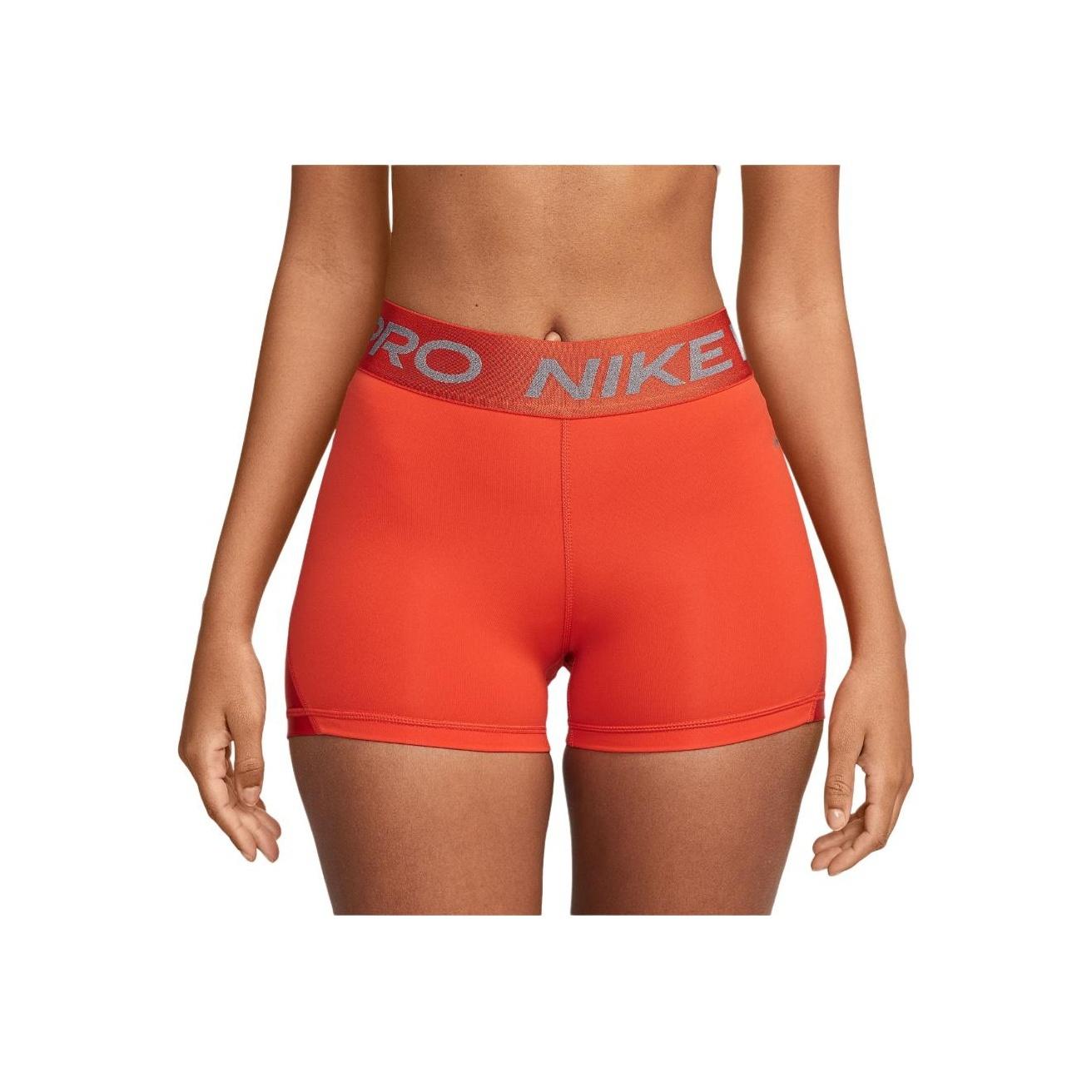 

Nike Pro Shine Dri-FIT Comfortable Slim-Fit Versatile Mid-Rise Sports Shorts Women shorts Orange FB5586-633 S