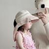 Summer Wide Brim Sun Hat for Kids - Cute Mesh Sun Protection Hat with Shawl
