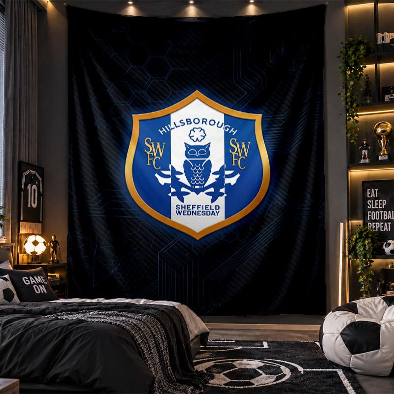 Wall Hanging Tapestry Sheffield Wednesday Print Cloth for Living Room Bedroom Home Decor