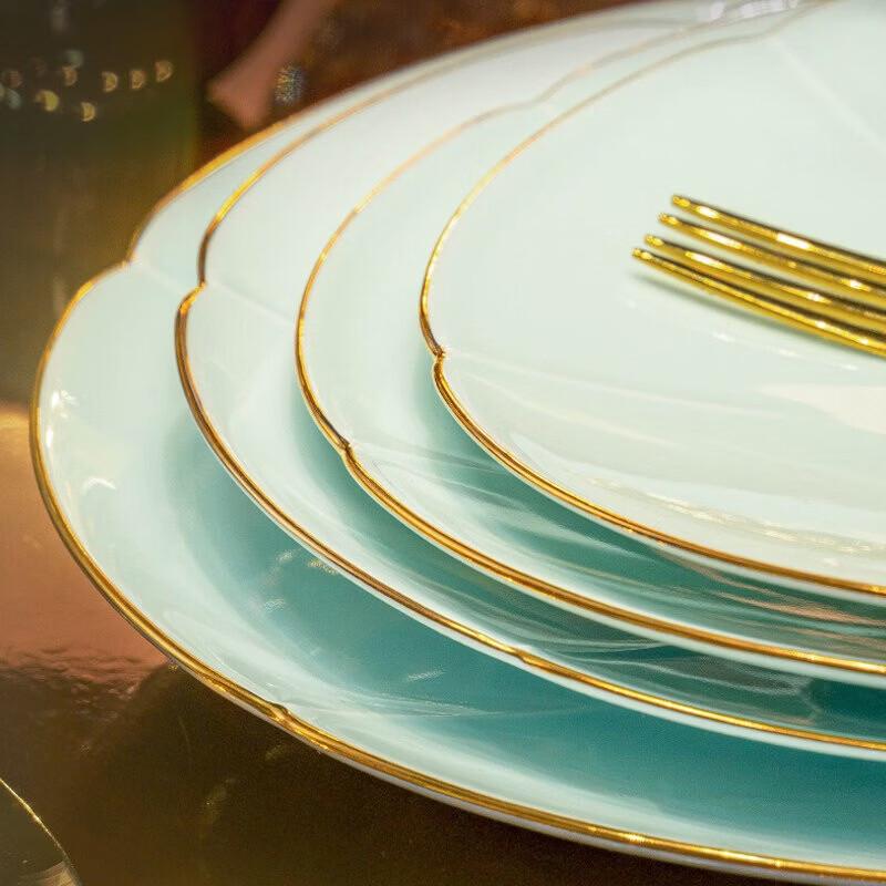 Jingdezhen European Style Gilded Ceramic Dinnerware Set