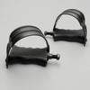 Bike Pedals Ridged Cycle Pedal with Toe Cage Textured for Home Exercise