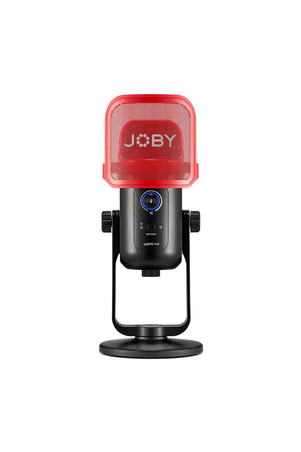 

Joby WAVO POD USB Microphone for YouTubers and Vloggers, Connects to Computer via USB Cable, Switches Between Cardioid and Bidirectional Modes with a