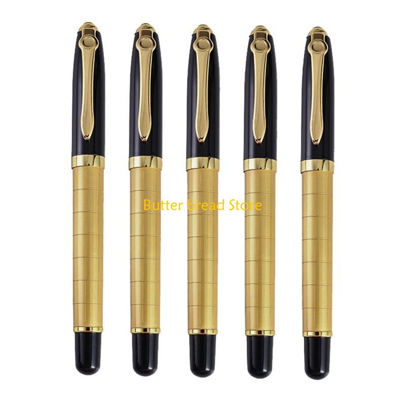 

W89C Men Gel Pen Metal Ballpoint Quick Dry Black Fine Point Smooth Tip for Doodling Drawing Painting Boys Girls
