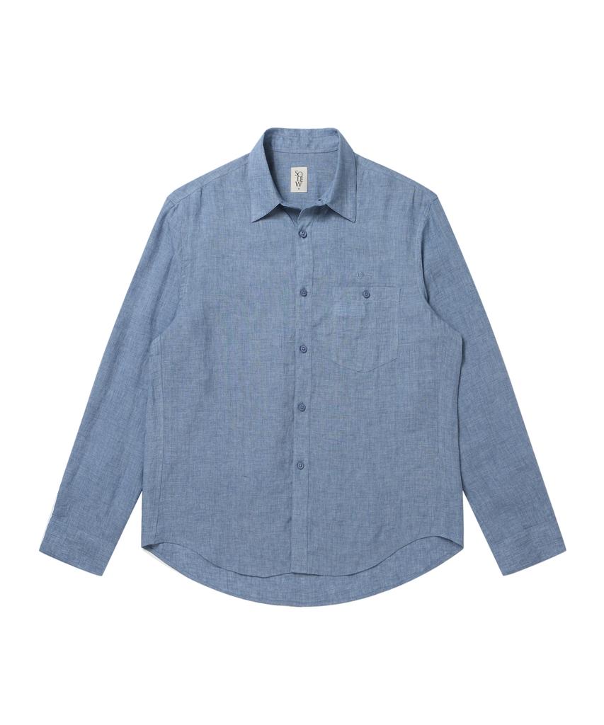 SOLEW Chambray Shirt_Blue