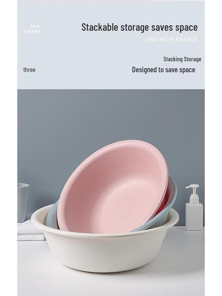 Thickened Frosted Plastic Washbasin for Household, Laundry, and Baby Use