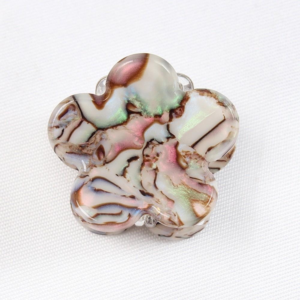 4 Pcs Flower Shape Geometric Hair Claw PVC Crab Claw Clips Fashion Kids Barrettes Daily Wear