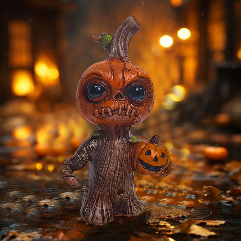Halloween Decorative Resin Ornament New Pumpkin Elf Figure Ornament Garden Garden Festival Table Decoration