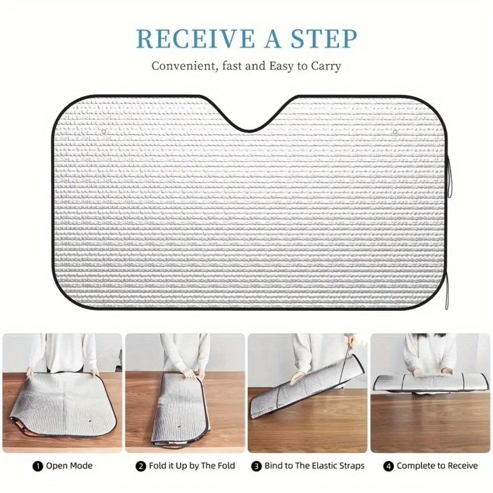1Pcs French Bulldog Pattern Windshield Sunshade UV Rays Heat Blocker Keeps Vehicle Cool Unique Design Fit Sedans SUVs Trucks RVs