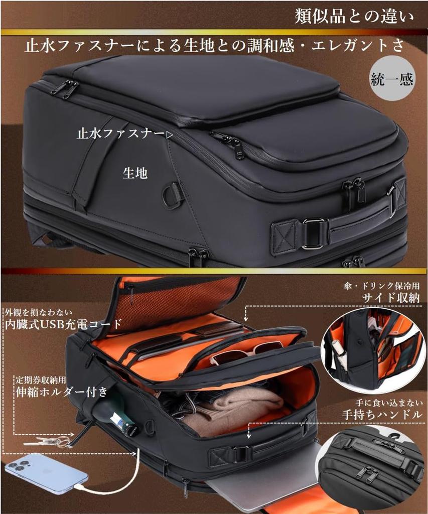 Zipper Thorough Backpack Business Backpack Rucksack Square Backpack Large Capacity Travel Backpack PC Backpack School Commuting Business Trip USB