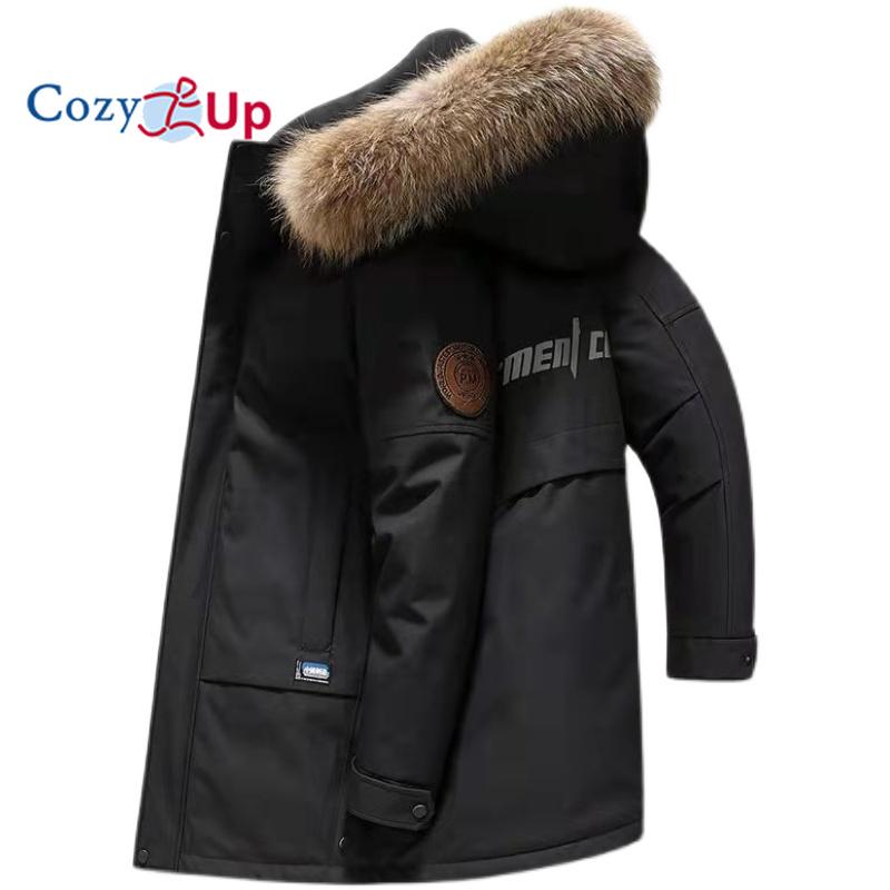 Cozy Up 30 Degrees Big Fur Collar White Duck Down Jacket Men Thick Winter NEW Male Warm Parka Windproof Top Quality Big Pockets