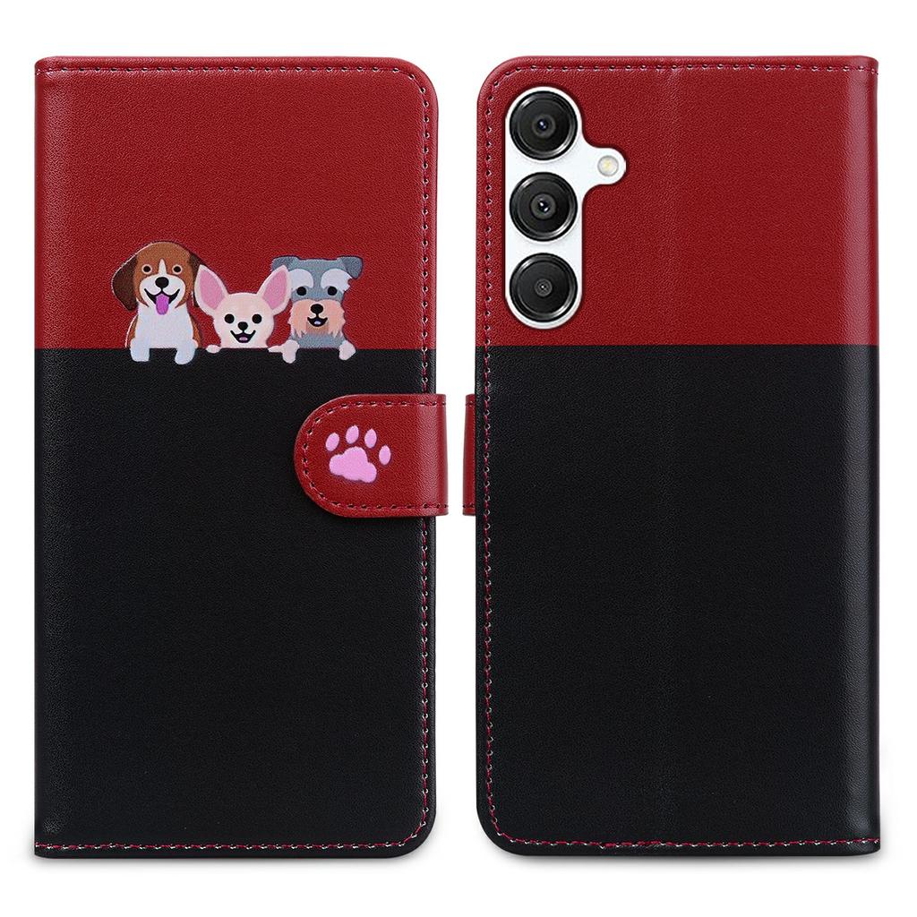 Cartoon Pet Series for Samsung Galaxy A16 5G/4G/A26 5G Wallet Phone Case Splicing Leather Flip Cover