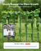 Garden Stakes, 15 Pack, 1705 mm, Plastic Coated Metal Tomato Stakes, Garden Sticks for Plants Support, with Pointed End and Non-Slip Bumps for Growing