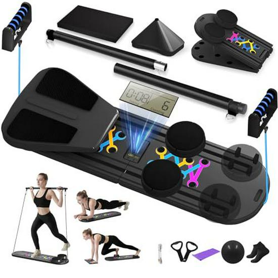 Pilates Home Ski & Leg Slimming Multi-Fitness Board for Men & Women - Abdominal & Strength Trainer чёрный