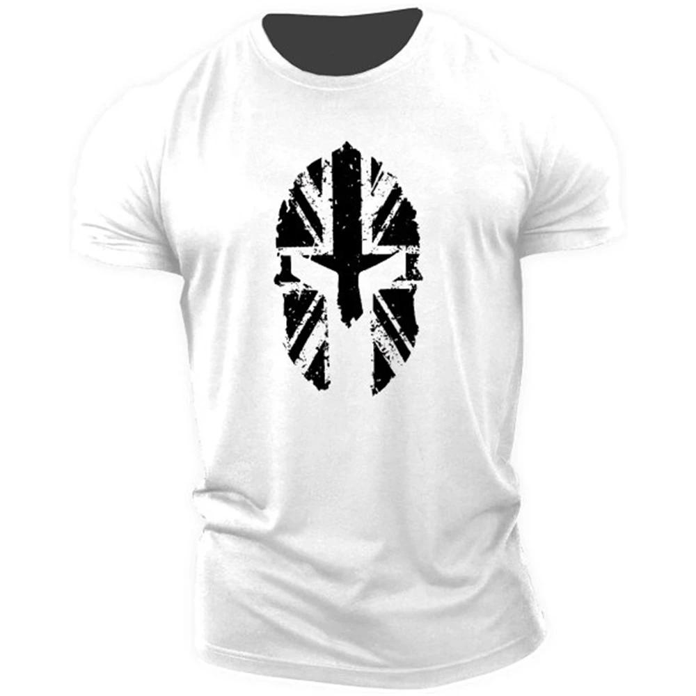 Summer Round Neck 3D Print T-shirts Fitness Sports Tops Fashionable Casual Short Sleeved Men's T-shirts