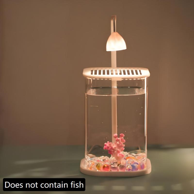 Desktop Fish Tank Glass Fish Tank Detachable Small Glass Tank Multi-Purpose Amphibian Feeding Box A1