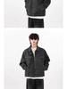 Men's Vintage Washed PU Leather Motorcycle Jacket - Loose Fit, High-End Vibe, Spring/Autumn