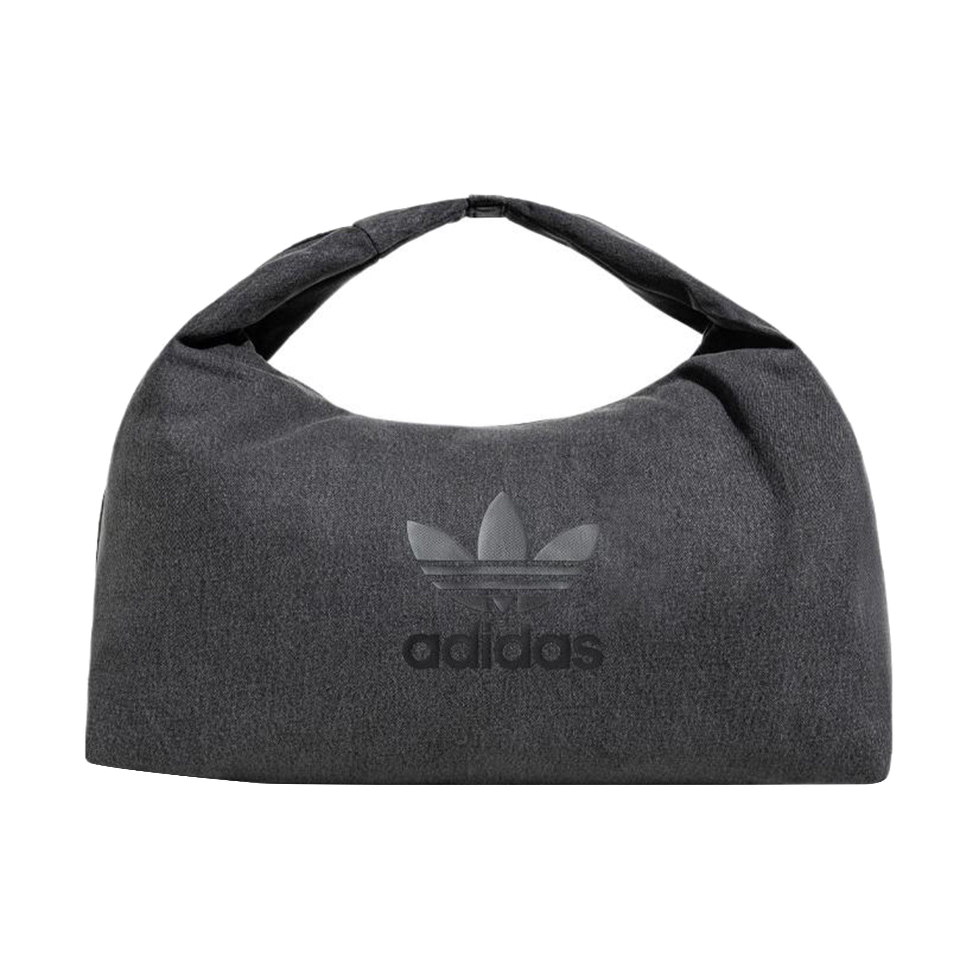 

Adidas Originals Logo Zipper Closure Large Capacity Cloud Bag Cotton Underarm Tote Bag Regular Unisex Couple Unisex bags Black IX7694 Black