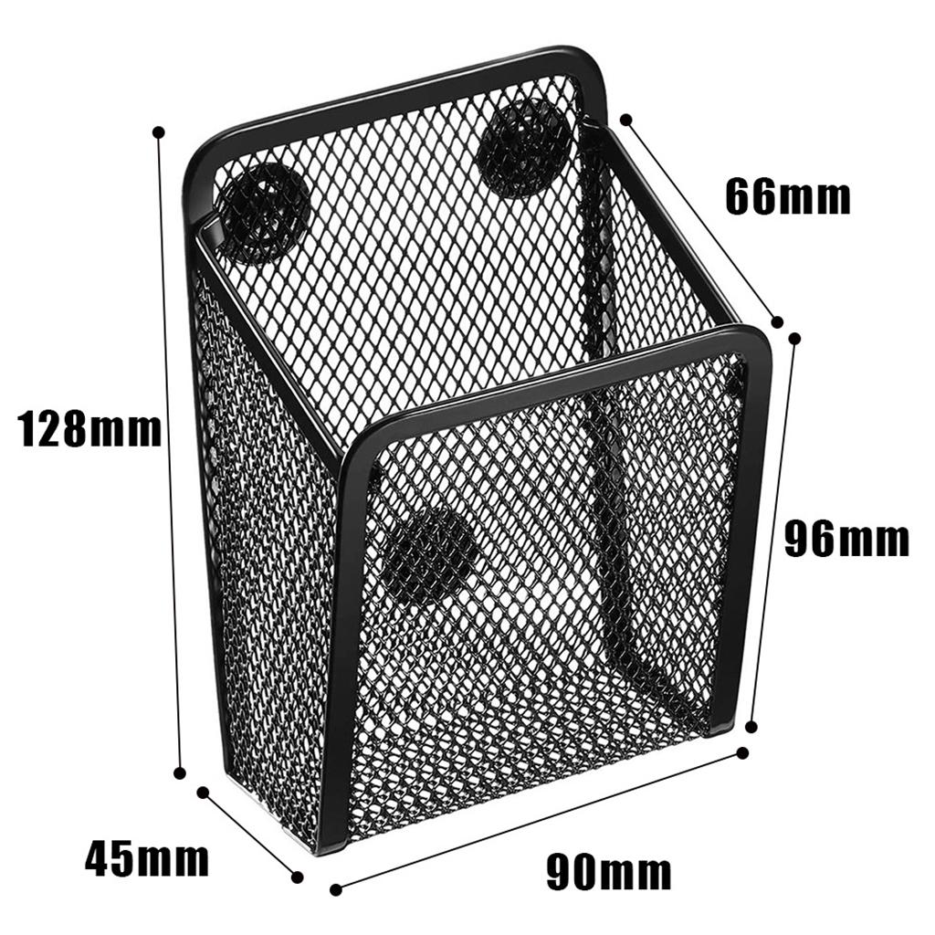 Magnetic Pencil Holder Home Mesh Basket Mesh Pen Case Desktop Container for Desktop Kitchen Refrigerator Blackboard Pen Basket