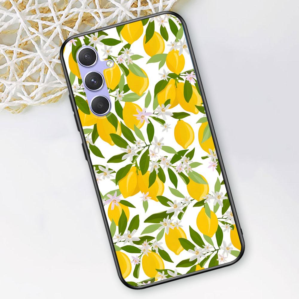 Summer Fruits Lemon Case for Samsung Galaxy A51 A53 A54 A31 A52 A12 A13 A21s A22 A32 A11 A22 A33 A41 A52s A73 TPU Phone Cover