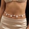 Klassische bunte Reiskörner Muschel Taillenkette für Frauen Handgewebte Bohemian Seestern Bauchkette Sommer Strand Körper Schmuck