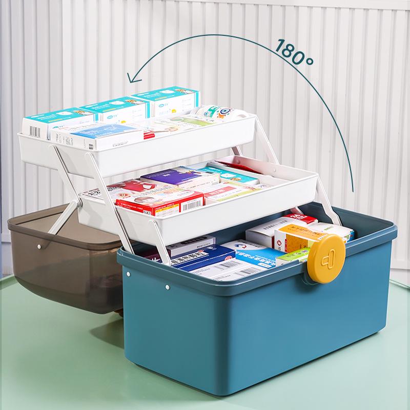 Family-Size Large Capacity First Aid and Medicine Storage Box