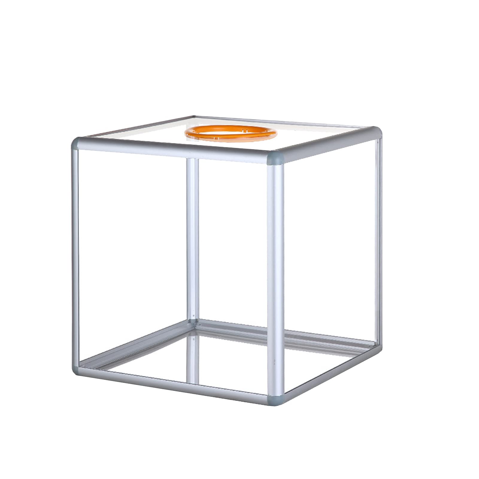 Artispro Raffle Clear Acrylic Ballot Box with Aluminum Alloy for Annual and Parties Box Six-Sided Frame 20cm Meetings Events 5390₽