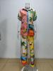 Moda Femenina Primavera 2026: Traje Informal de Pantalón Largo con Bolsillos y Estampado Color Block