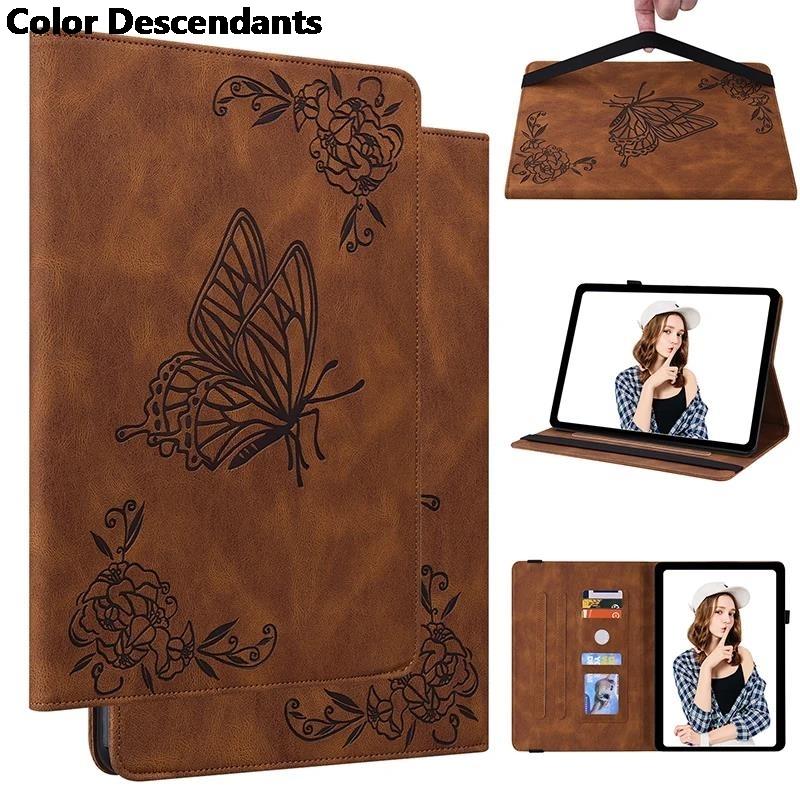 

Luxury Leather Tablet Case for Samsung Galaxy Tab A9 Plus 11inch Tab A9 8.7inch Solid Color Skin Feel Shockproof Protect Cover Tab A9 X110 X115 коричневий