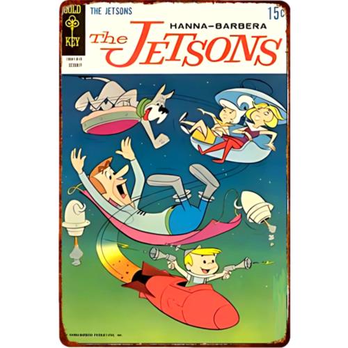 

Vintage The Jetsons Metal Sign Retro Cartoon Sign Wall Decor aluminum 20x30cm
