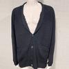 Men's Cardigan Sweater with Turn-down Collar and Long Sleeves