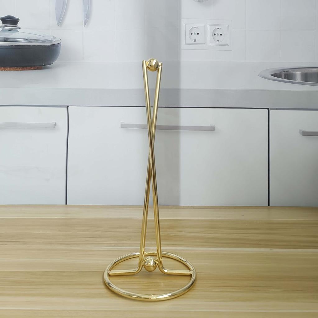 Vertical Iron Paper Towel Holder Nordic Ins Style Gold Paper Towel Holder Kitchen Table Roll Paper Holder Desktop Storage Shelf