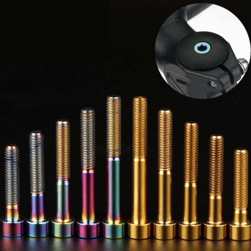 2Pcs Light Weight Metal Alloy Cycling Stem Cover Screws Bicycles Headset Bolt Socket Cap Head Bolts Screw Enduring