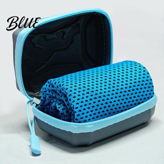 Asciugamano Rinfrescante per Esercizio 1/5 Pezzi con Custodia Asciugatura Rapida Assorbente Ghiaccio per Corsa Collo e Viso Traspirante Fresco Sport Palestra Yoga Sport