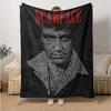 1pc Scarface-Inspired Home Decor: Cozy Blanket, Perfect Gift for Bedroom, Living Room, Travel, Camping, Car, Beach, Office Naps, Ideal Sofa Throw, Out