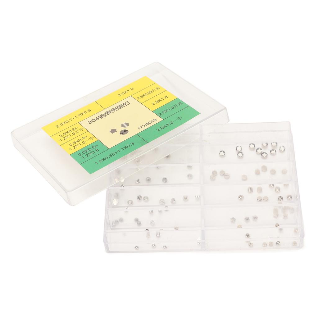 Watch Case Securing Screw Stainless Steel Watch Case Mounting Screw Parts Accessory for Watchmaker