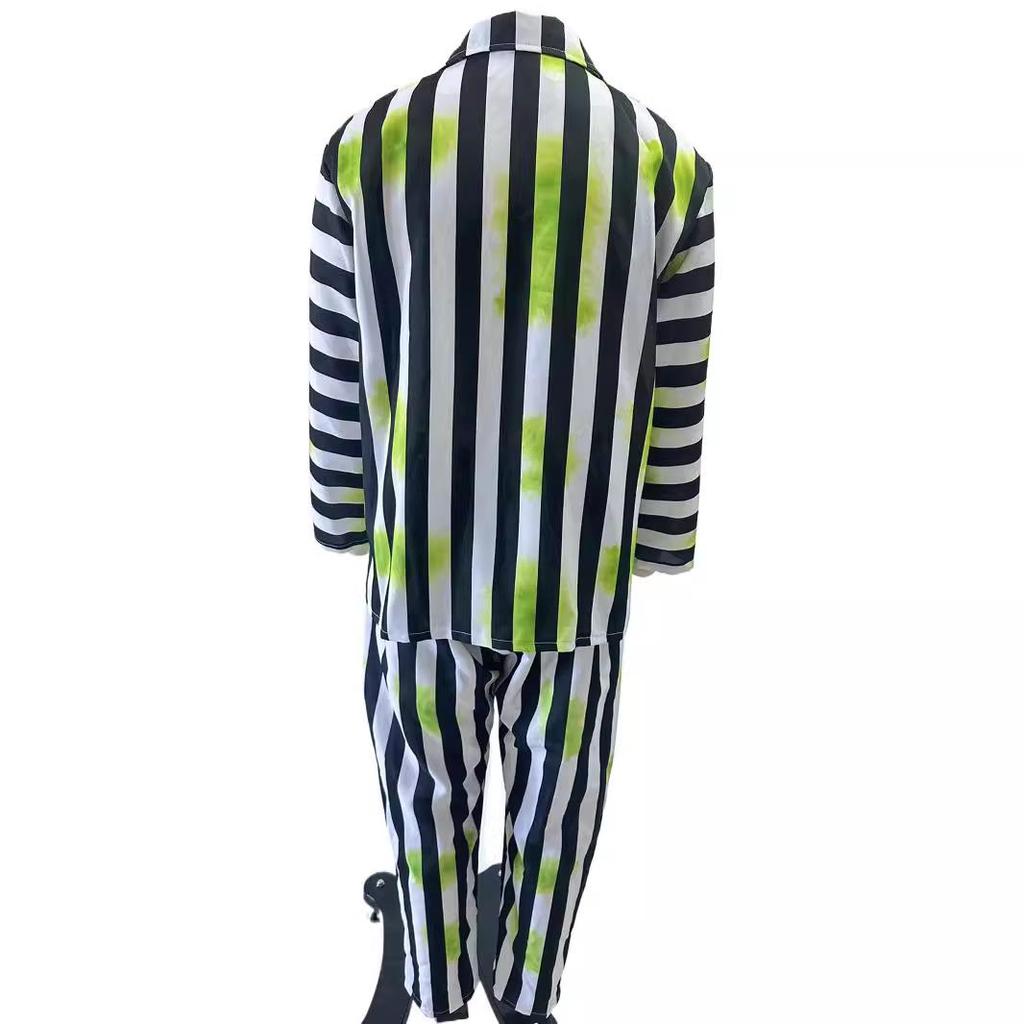 Beetlejuice Sorcerer Halloween Role-Playing Red Striped Suit & Skirt