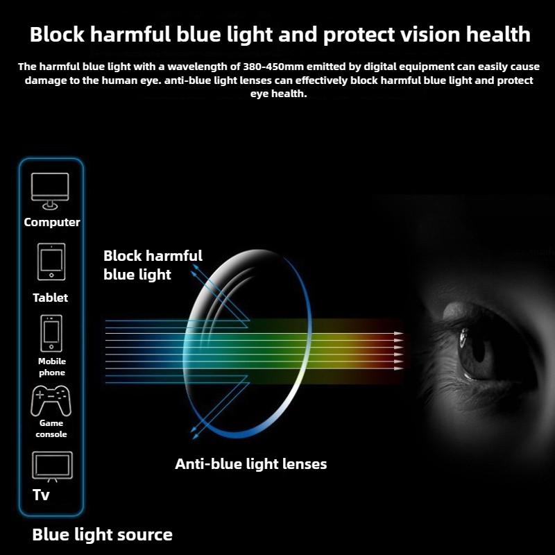 Fashionable High-Definition Anti-Blue Light Presbyopia Glasses Square Rimless Bevel-Edge Reading Glasses for Men and Women
